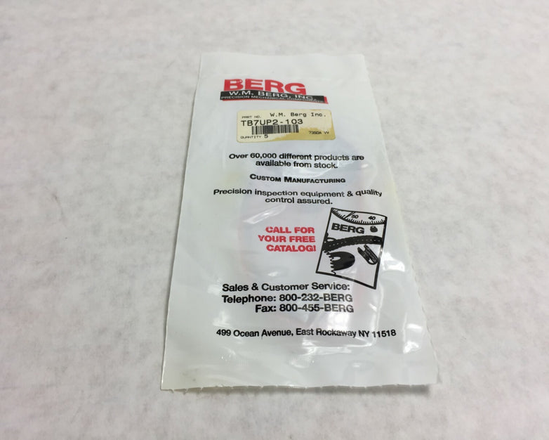 W.M. Berg O-Ring TB7UP2-103  Factory Sealed Package of 5  NOS