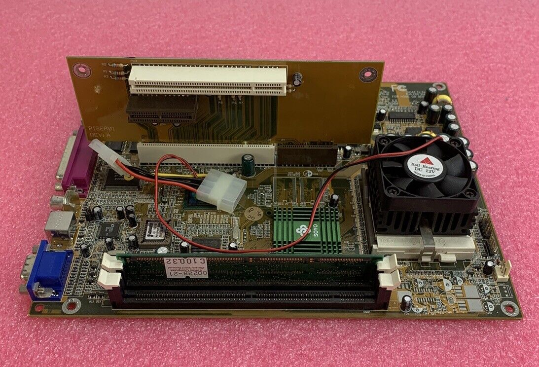 Soyo SY-71WL-T LI-7000 Motherboard Intel Celeron 400MHz 32MB RAM w/ Shield