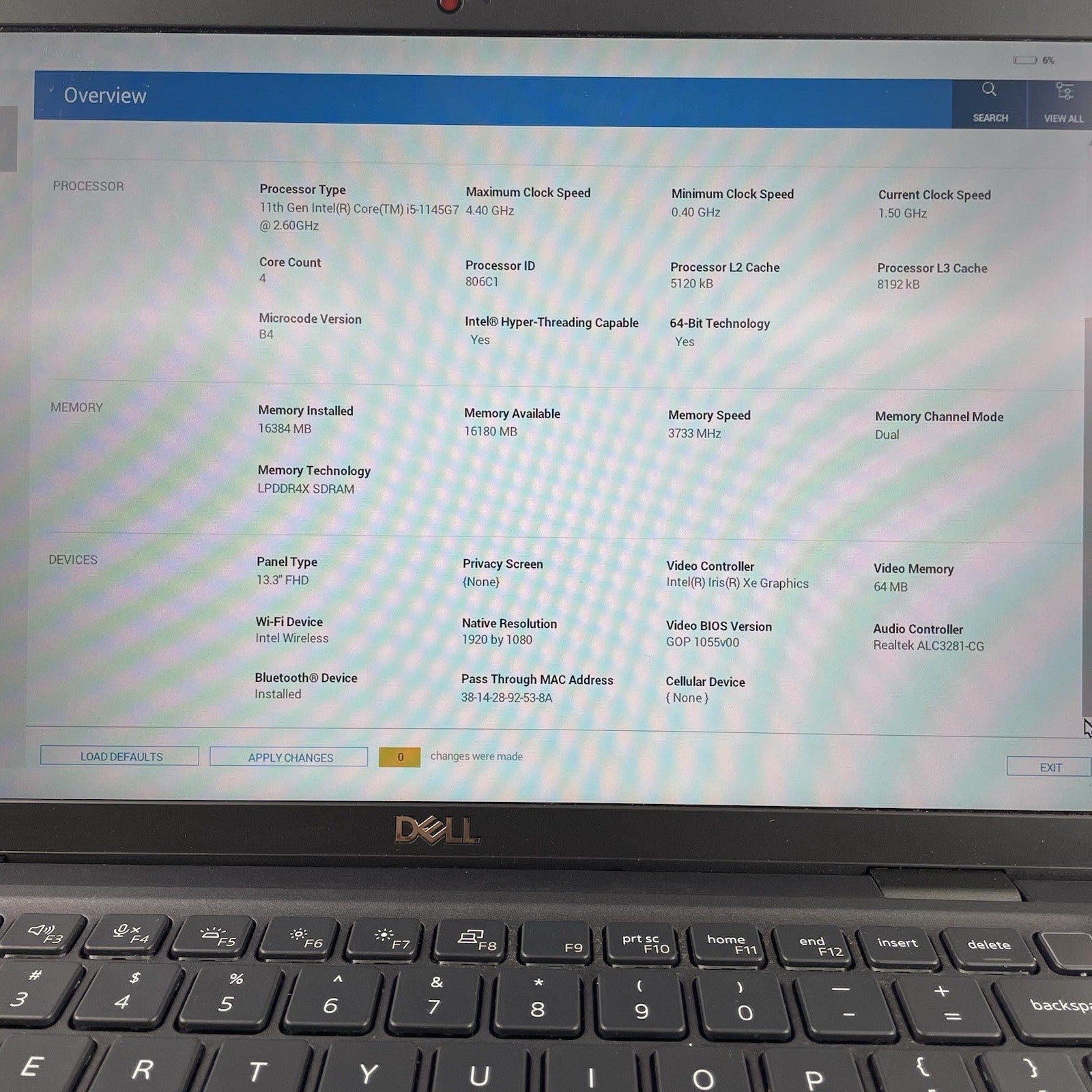 Dell Latitude 7320 13.3" i5-1145G7 2.60 GHz 16 GB RAM No SSD/OS/AC2
