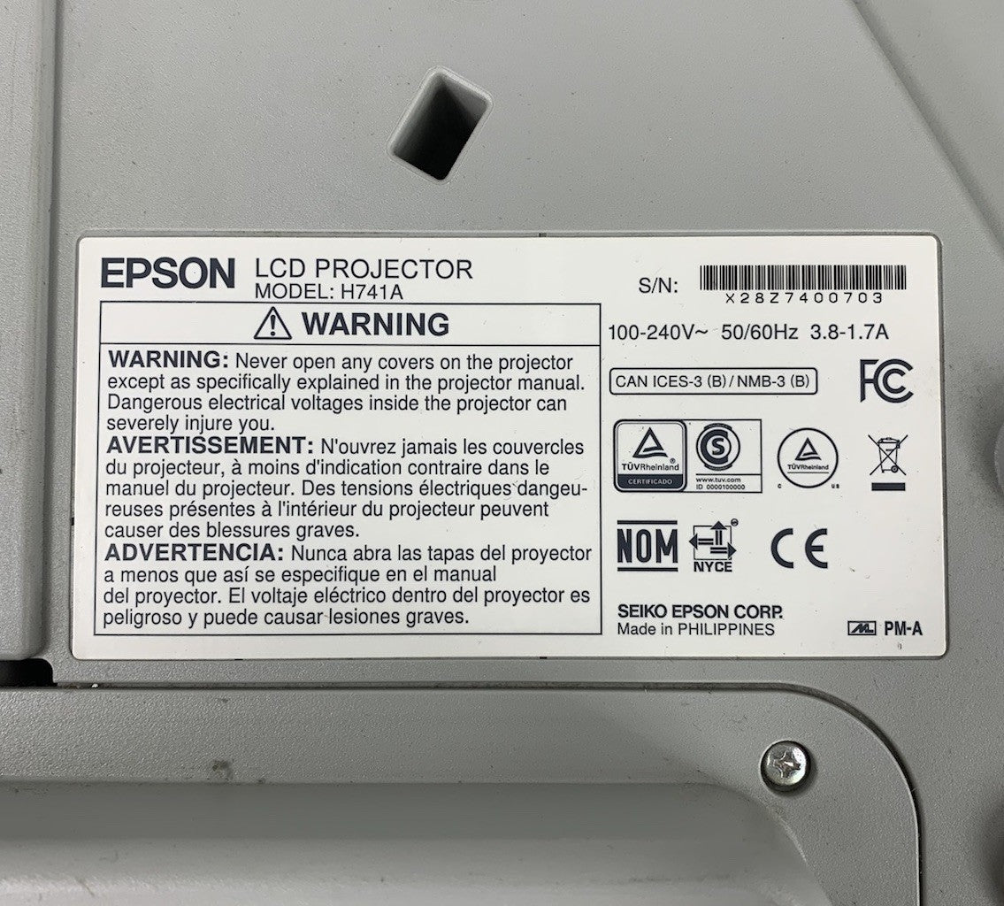 Epson H741A BrightLink 685Wi LCD Projector 4732 Lamp Hours