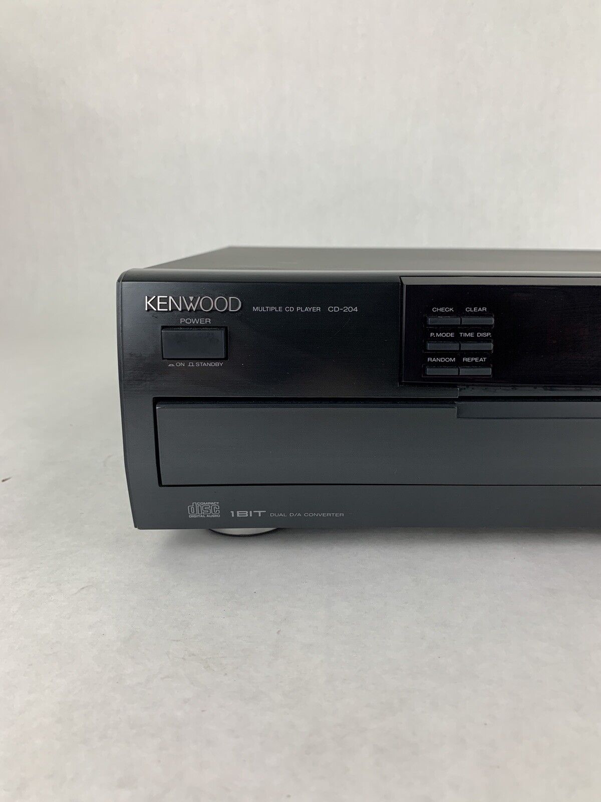 Kenwood CD-204 5-Disc CD Changer Missing Remote Broken Stop/Pause Buttons Tested