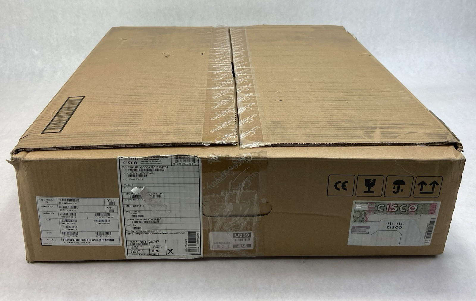 Cisco Nexus N2K-C2348TQ-10G-E 48-Port Fabric Extender Open Box W/ 4 Transceivers