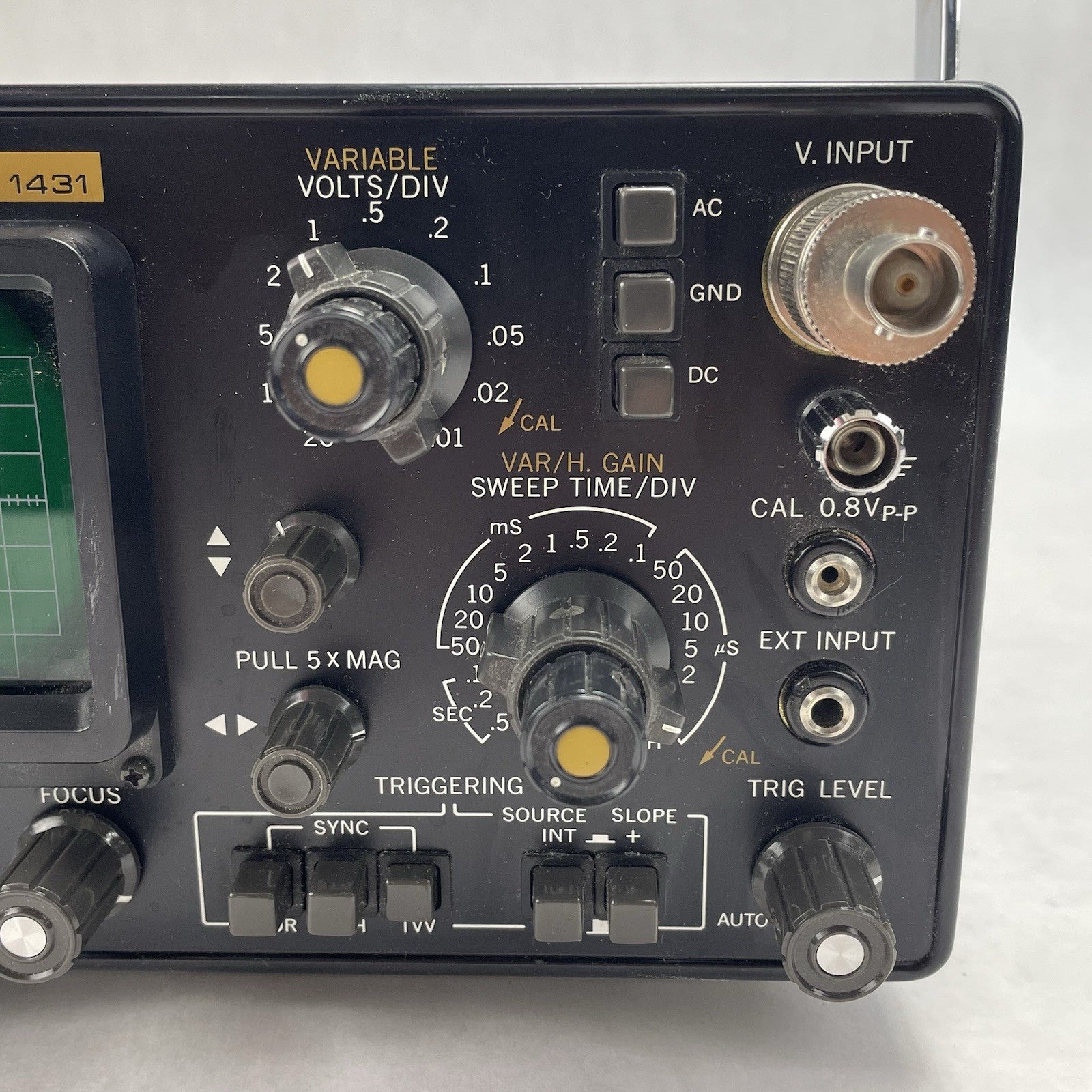 B&K Precision Model 1431 Oscilloscope Power Tested Parts Or Repair2