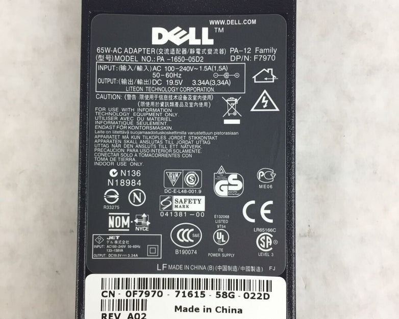 Dell Adapter PA-1650-05D2 Laptop Power Adapter Charger (Lot of 3)