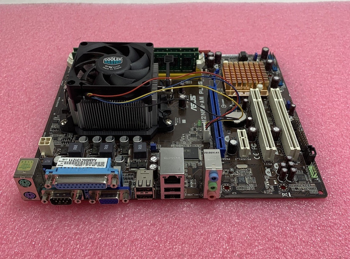 Asus M2N68-AM Motherboard AMD Phenom 9750 2.4GHz 4GB RAM w/ Shield