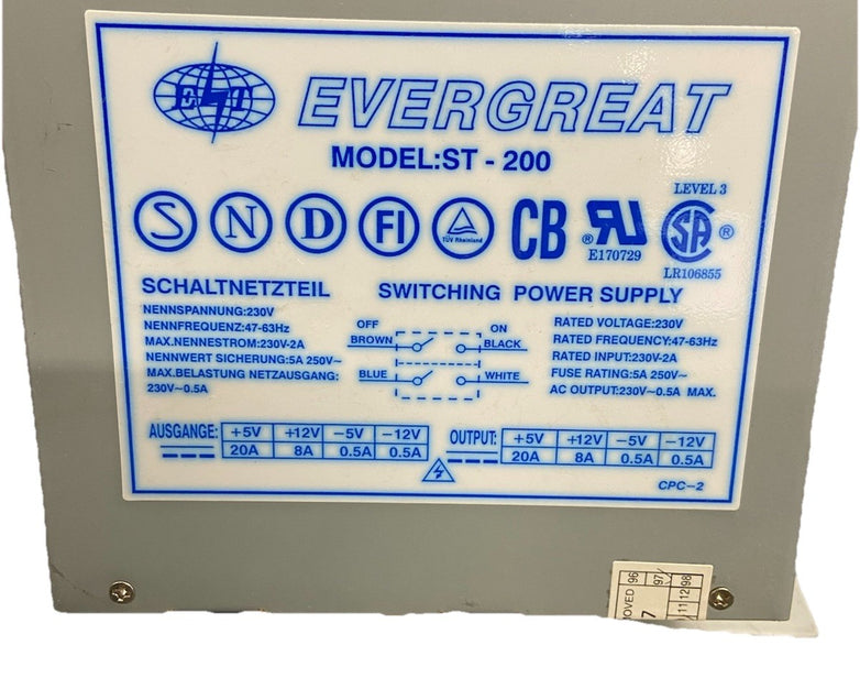 CTX Computer Mid Tower ATX Computer Case Evergreat ST-200 200W PSU