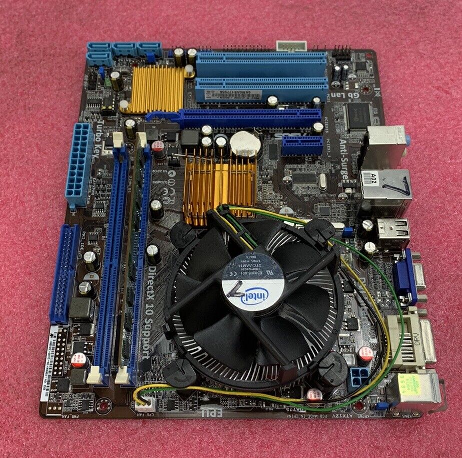ASUS P5G41-MLE Motherboard Intel Celeron 430 1.8GHz 2GB RAM w/ Shield