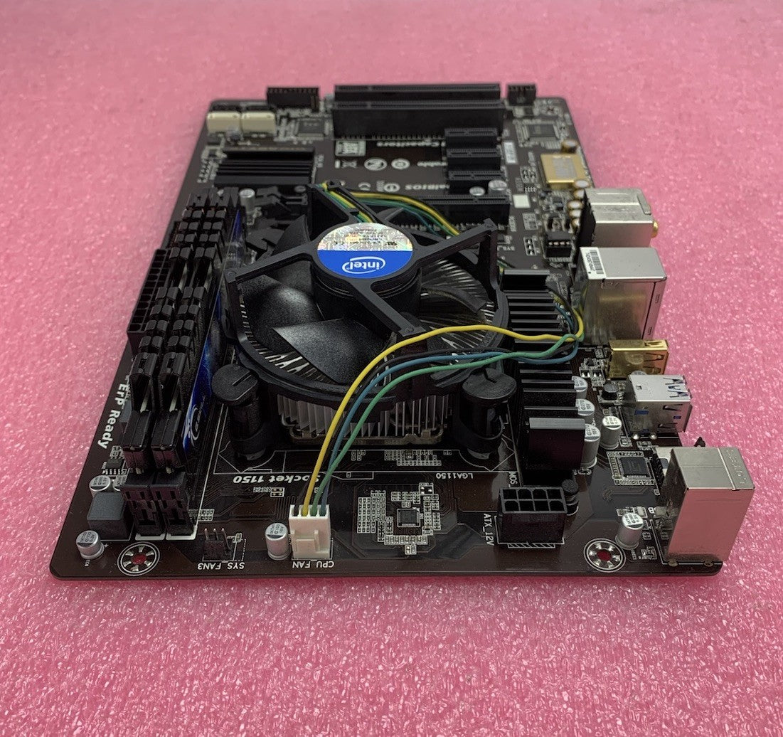 Gigabyte GA-H81.AMP-UP Motherboard Intel Pentium G3220 3.0GHz 8GB RAM w/ Shield4