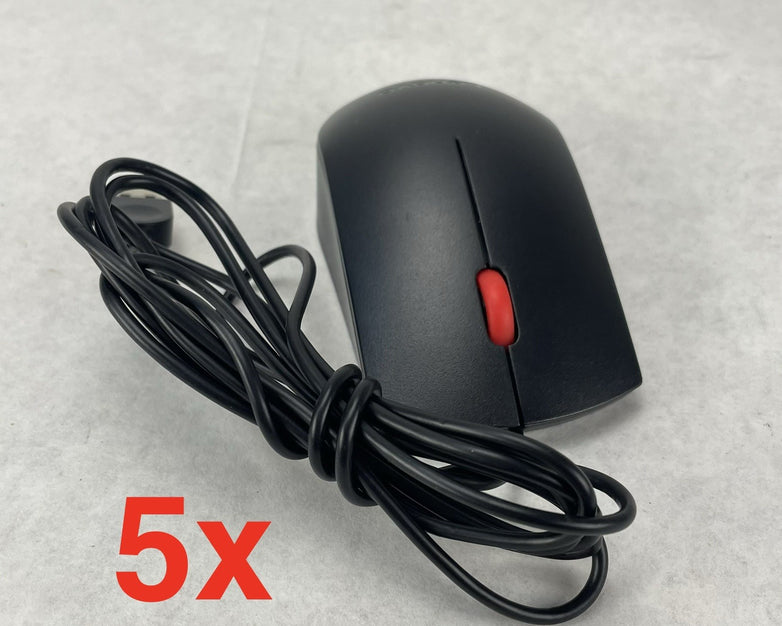 Lenovo Optical USB Mouse SM-8823 SM50L24506 00PH133, Black,000-DPI Lot of 5