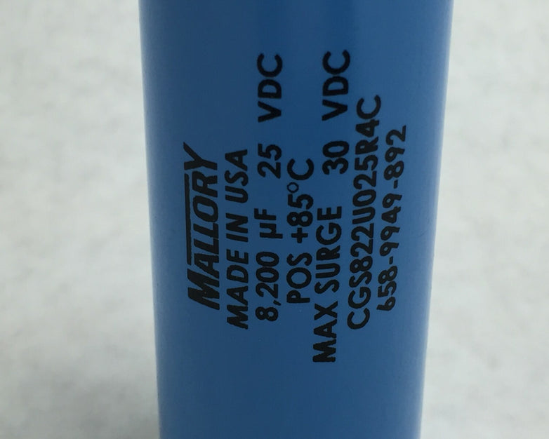 NOS  Mallory CGS8200U025R4C 8200uF 25VDC