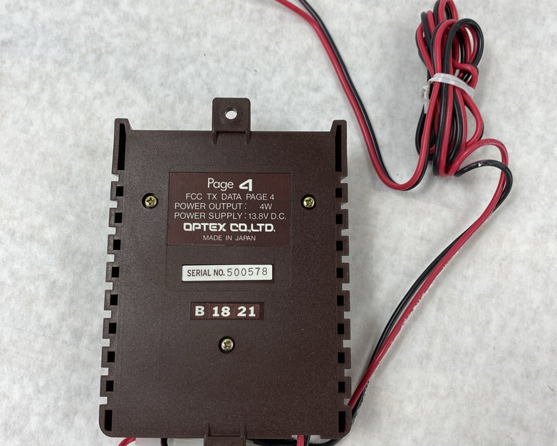 Optex WG-5 Page 4 Vehicle Alarm System