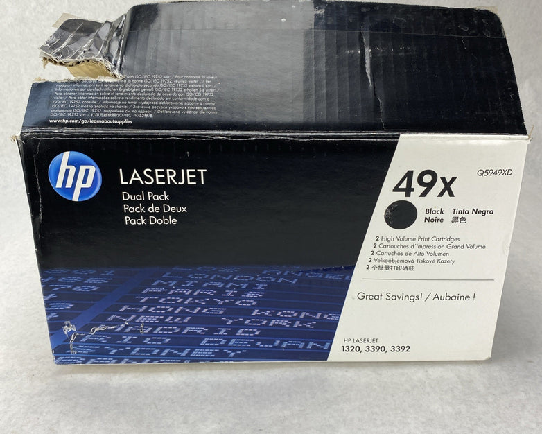 Genuine HP Q5949X 49X Black Toner Cartridge For HP LaserJet 1320 3390 3392