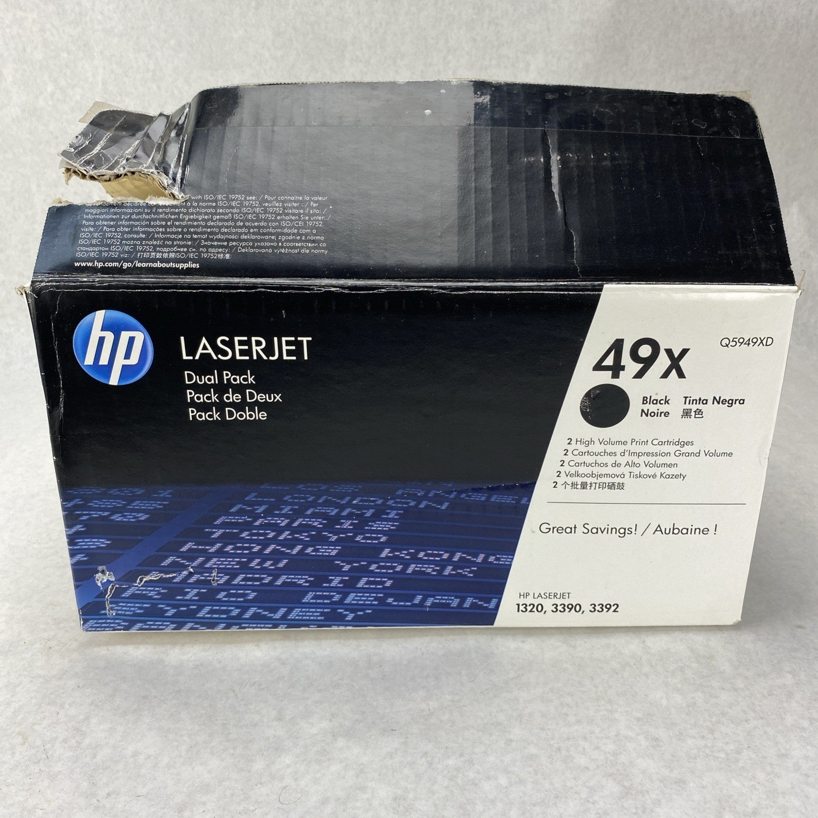Genuine HP Q5949X 49X Black Toner Cartridge For HP LaserJet 1320 3390 33921
