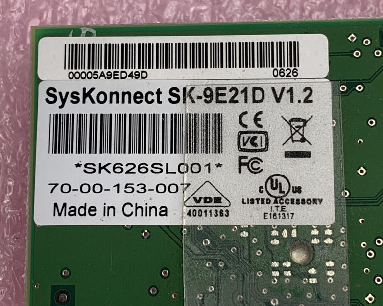 SysKonnect - SK-9E21D-10/100/1000Base-T Adapter PCI Express