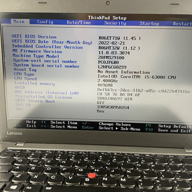 Lenovo ThinkPad T460 14" i5-6300U 2.40 GHz 4 GB RAM No SSD/OS/AC - READ