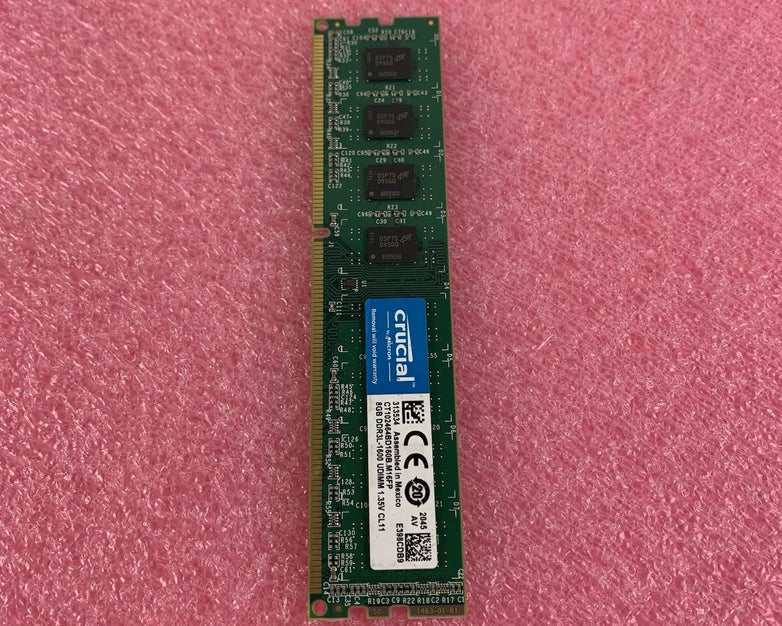 Micron CT102464BD160B.M16FP 8GB Memory DDR3L-1600 UDIMM 1.35V CL11 Lot of 2