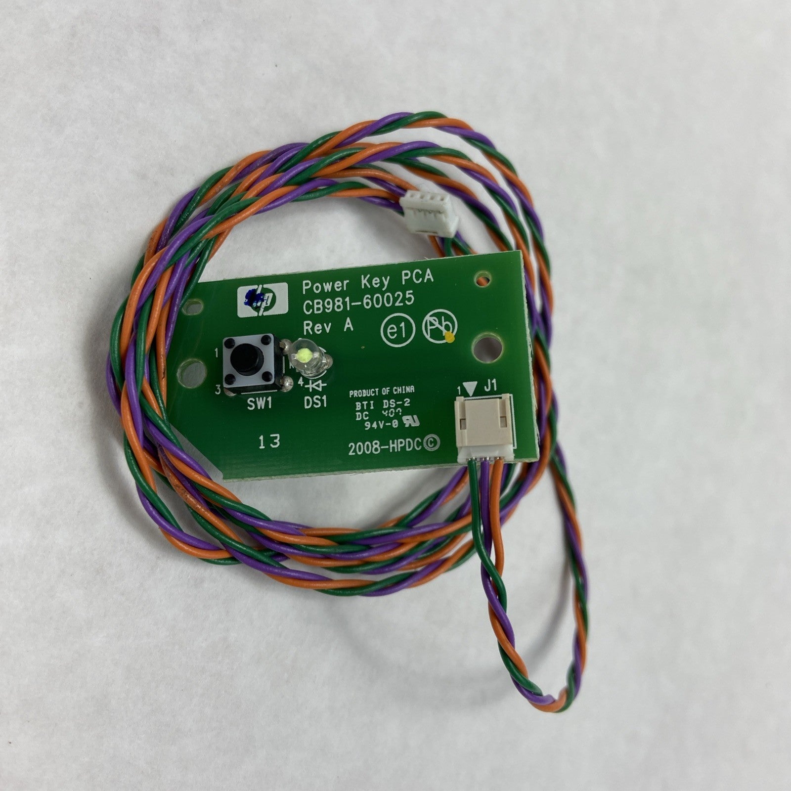HP DesignJet Z5400 Power Switch Button Board CB981-60025