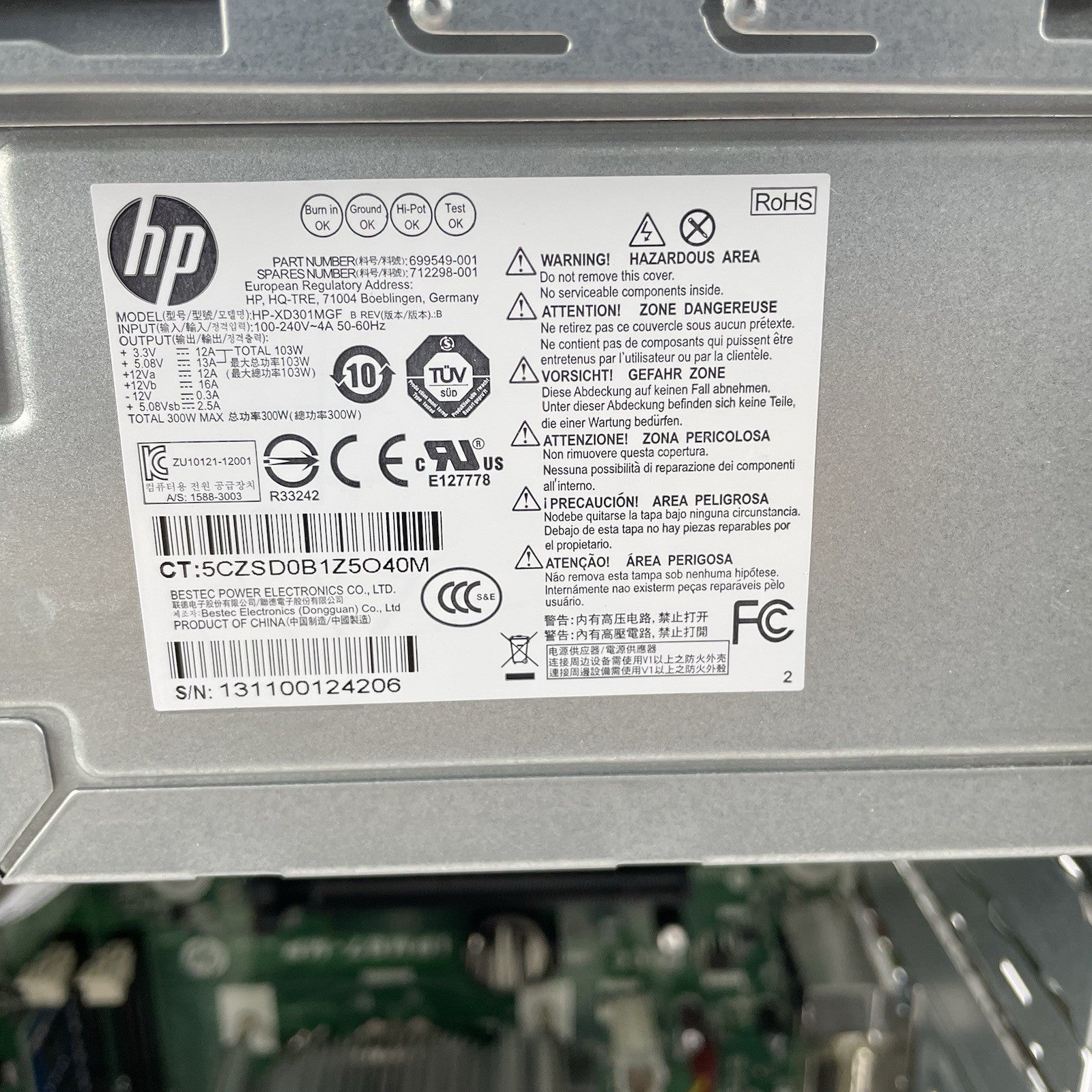 HP Pavilion 500-223 MT Intel Core i3-4130 3.4 GHz 8 GB RAM No HDD No OS