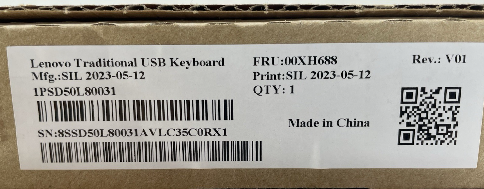 Lenovo Traditional USB Keyboard 00XH688 SD50L80031 - Lot of 10