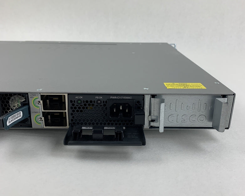 Cisco WS-C3850-48P-S 48 Port POE+  Tested Reset Gigabit Switch 1x Power Supply