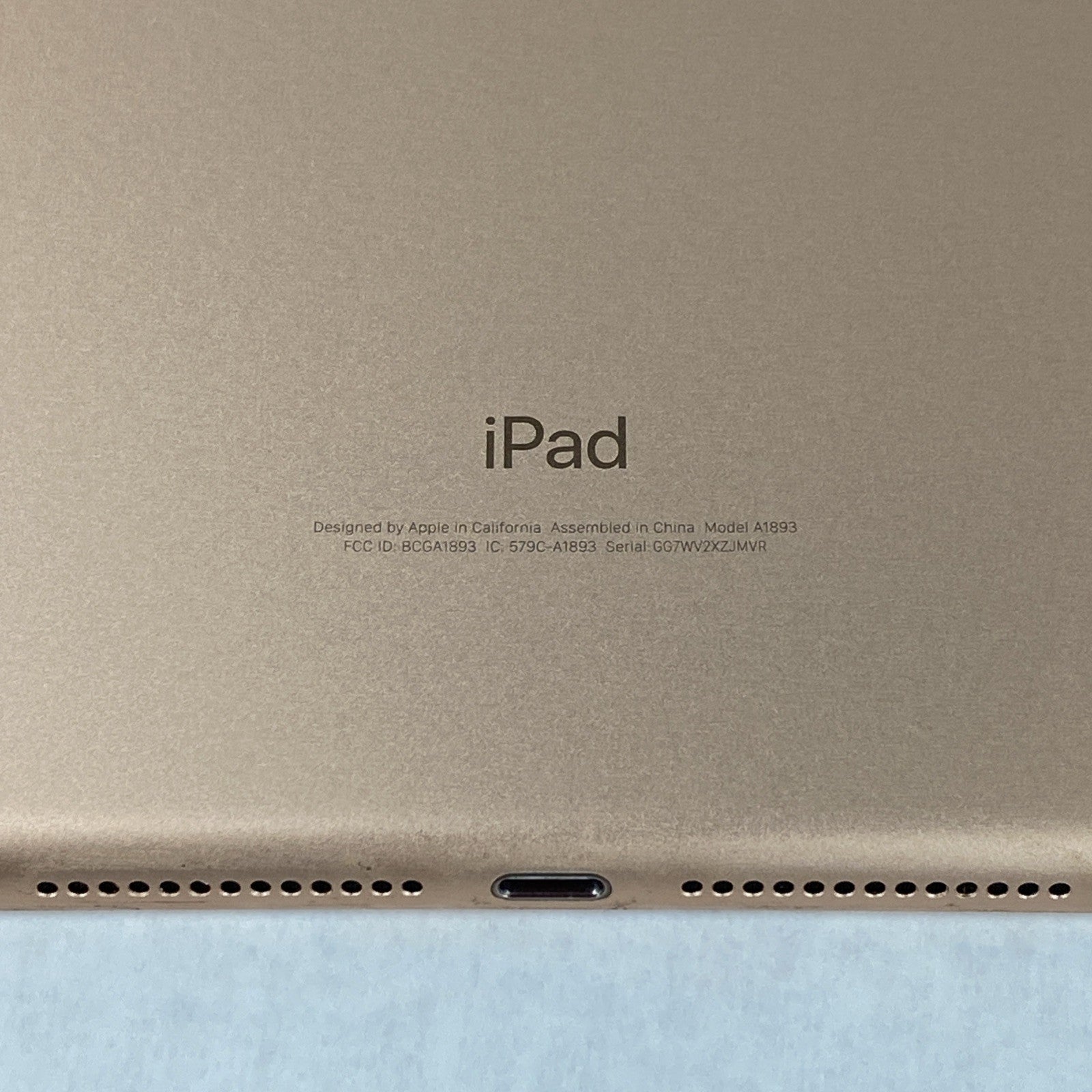 Apple iPad 6th Gen A1893 32GB 9.7" Wi-Fi Gold IOS 17.7.9