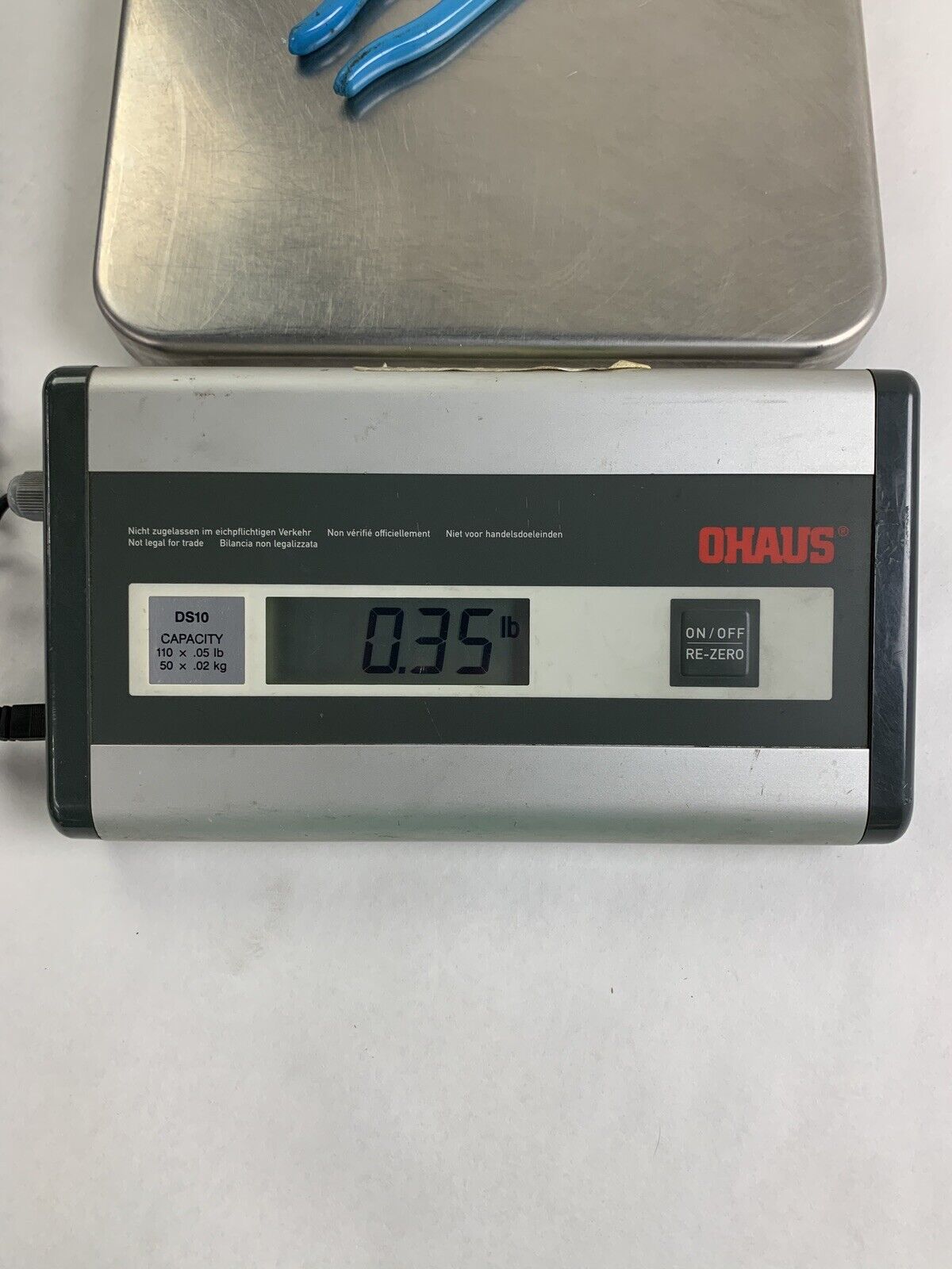 Ohaus DS-10 110 x 0.05lb Platform Shipping Scale Tested W/ Power Supply