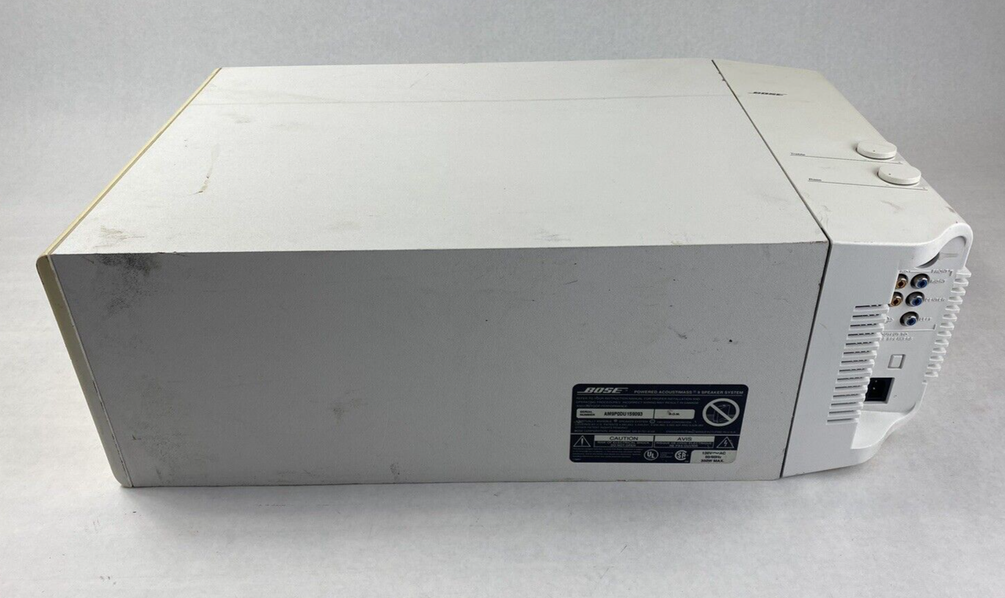 Bose Powered Acoustimass 9 Speaker System White 120v Subwoofer Untested