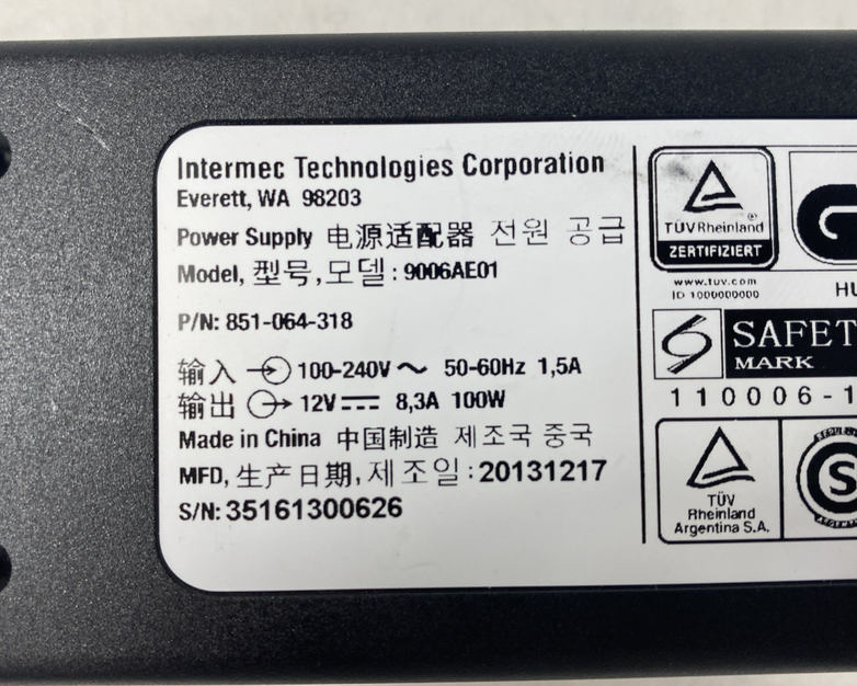 Intermec 9006AE01 12V 8.3A 851-064-418 6-Pin AC Adapter Power Supply