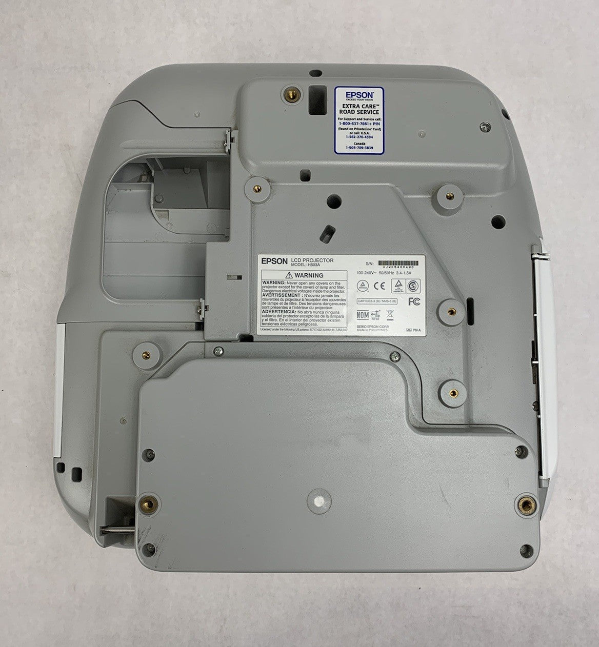 Epson H603A PowerLite 575W LCD Projector No Remote 574 Lamp Hours