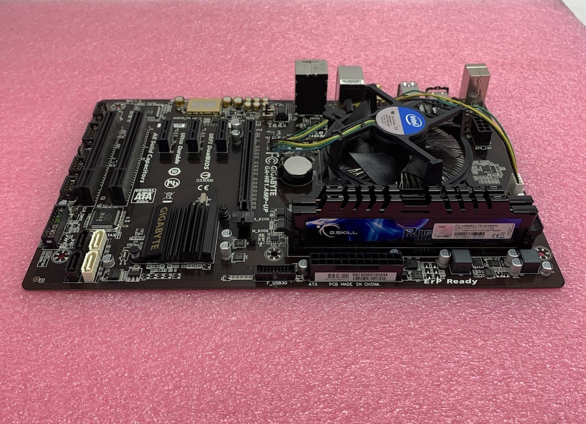 Gigabyte GA-H81.AMP-UP Motherboard Intel Pentium G3220 3.0GHz 8GB RAM w/ Shield2