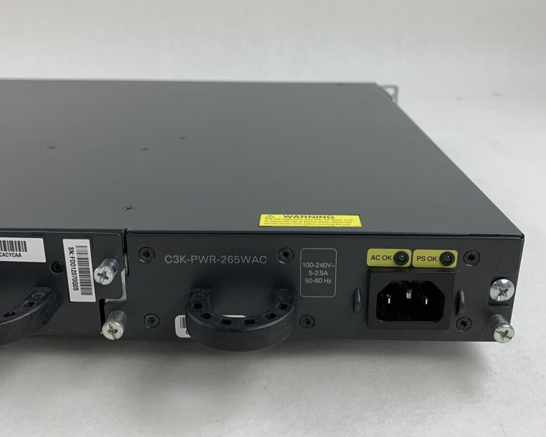 Cisco WS-C3750E-48TD-S V01 48-Port Gigabit Switch Tested Reset