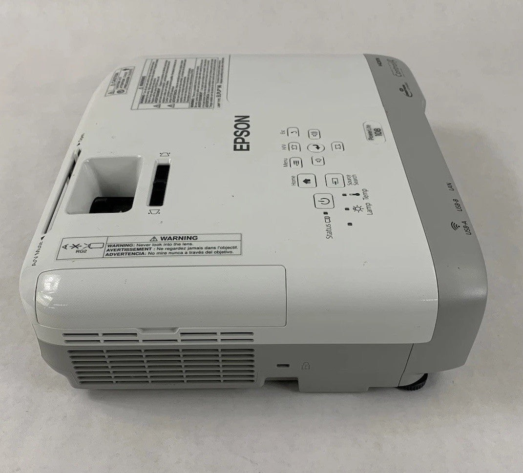 Epson PowerLite 108 H860A LCD Projector 1256 Lamp Hours - No Remote2