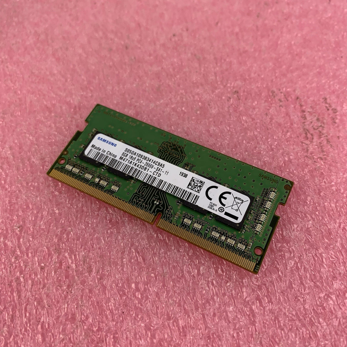Samsung 8GB 1Rx8 PC4-2666V-SA1-11 Laptop Ram  M471A1K43DB1-CTD0