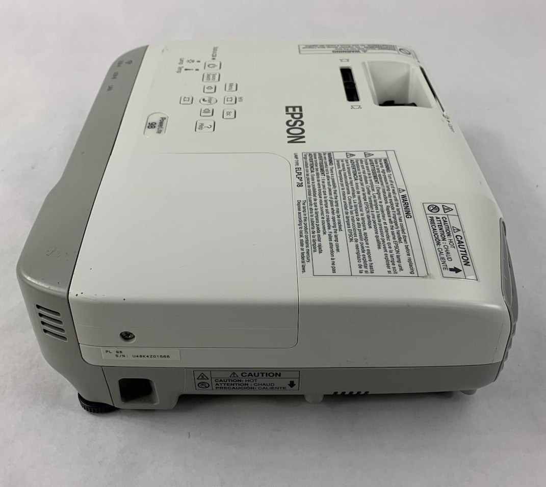 Epson PowerLite 98 H577A LCD Lamp Projector 638 Lamp Hours - No Remote4
