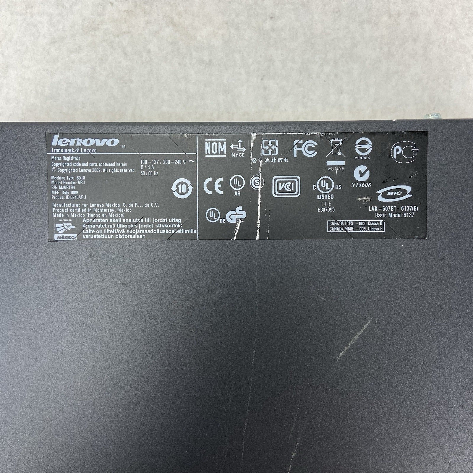 Lenovo ThinkCentre 8910 SFF Intel Core 2 Duo E7500 2.93GHz 4GB RAM No HDD No OS7