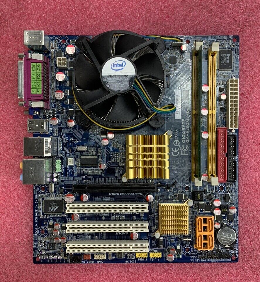 Gigabyte 945GME-DS2 Motherboard Intel Core 2 Duo 6420 2.13GHz 256MB RAM