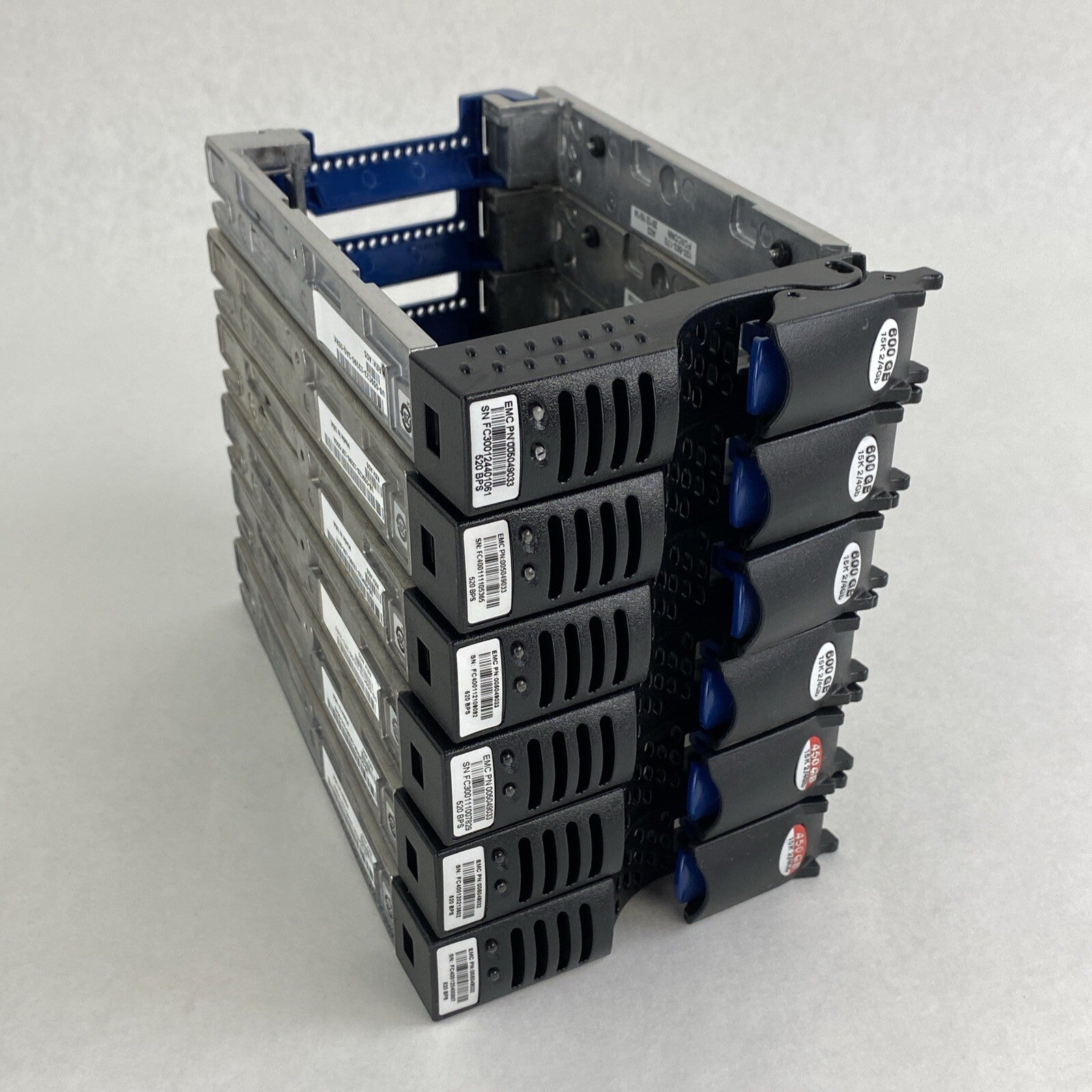Lot of 6 EMC 005049032 / 005049033 3.5" Hard Drive Caddy Tray0