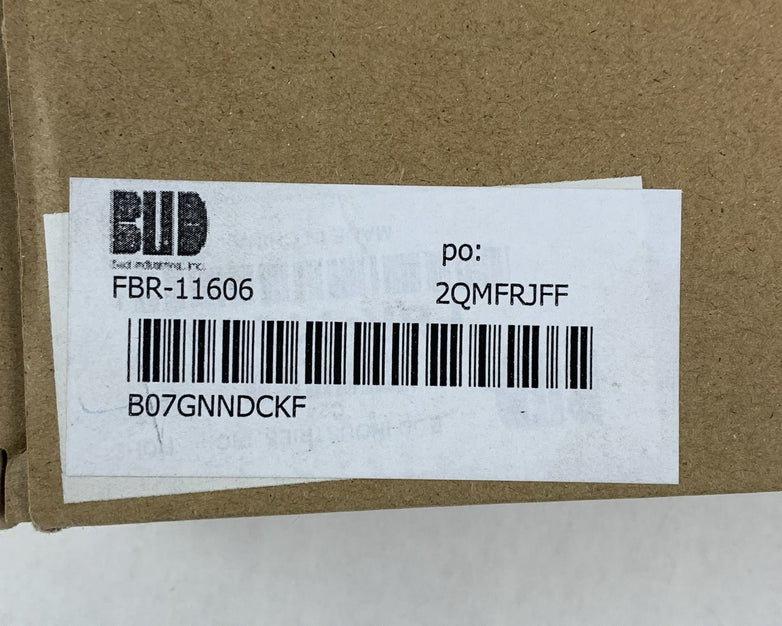 Bud Industries FBR-11606 Fiber-Optic Distribution Box Box Opened 7"x4"