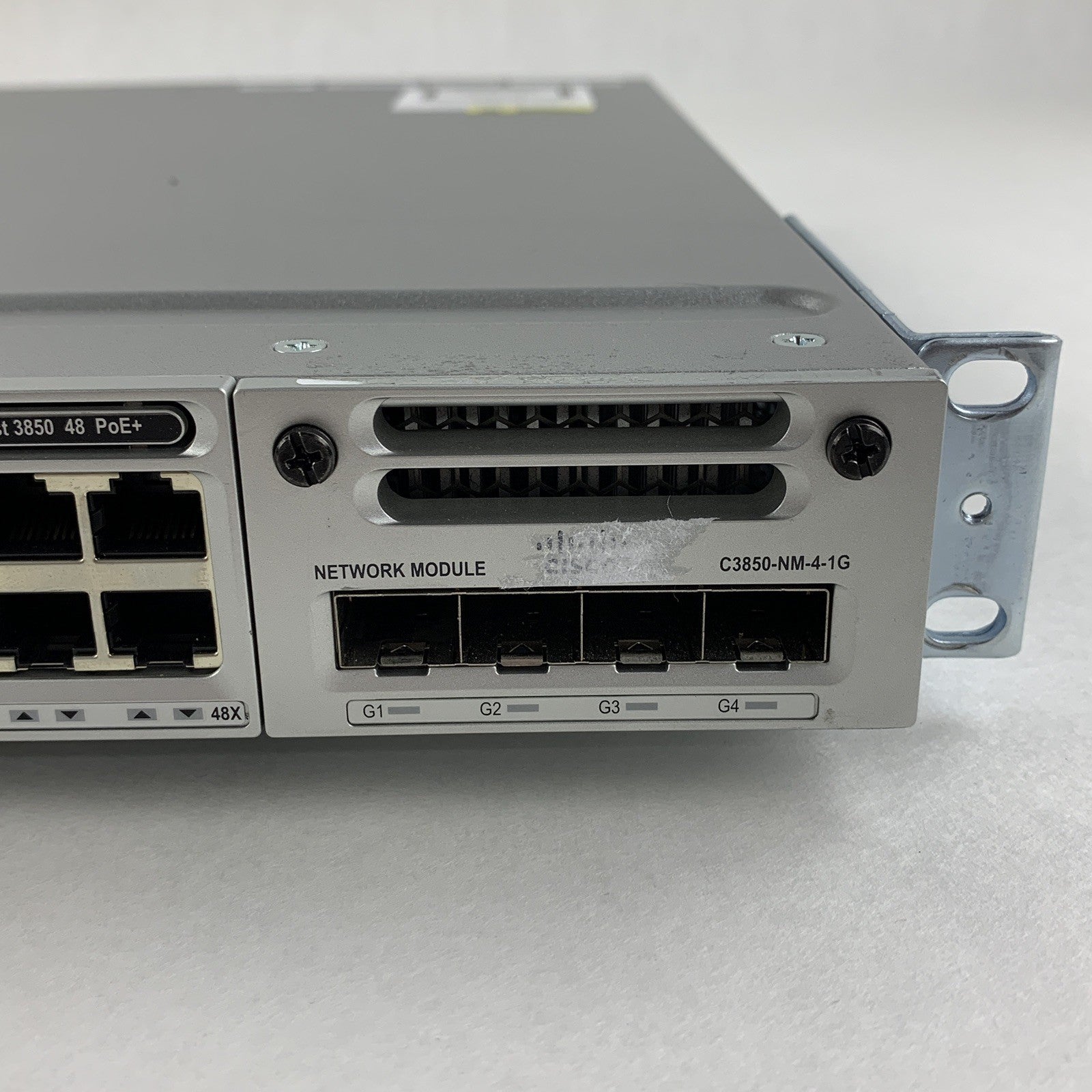 Cisco WS-C3850-48P-S V06 Catalyst 3850 w/ C3850-NM-4-1G Switch Tested Reset