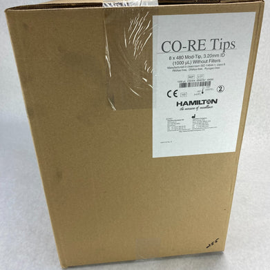 Hamilton CO-RE Tips 8 x 480 High Volume 3.20mm 1000ul No Filters 3840 Tips New