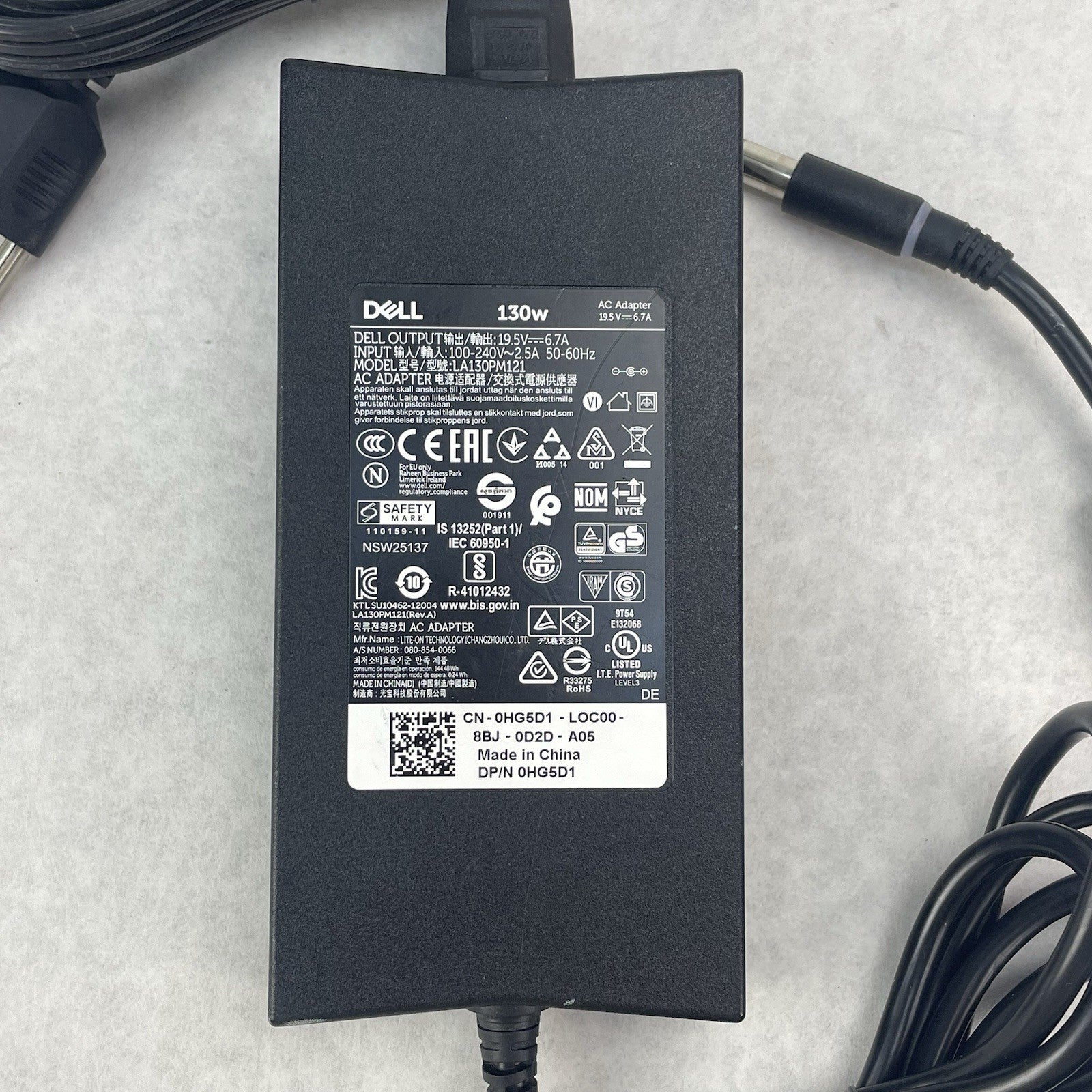 Dell LA130PM121 7.4mm Barrel 19.5V 6.7A 130W AC Adapter Lot of 55