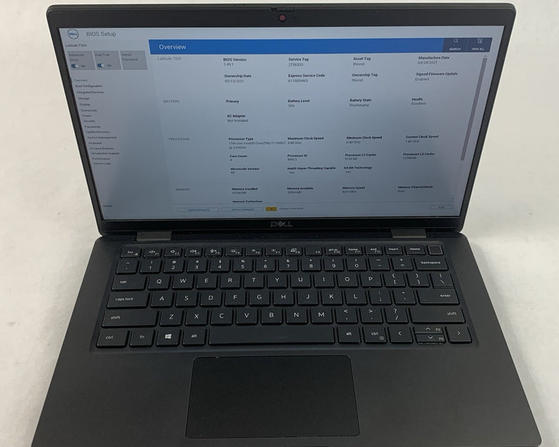 Dell Latitude 7320 13.3" i7-1185G7 3.00 GHz 32 GB RAM No OS/SSD/AC Clicky Track