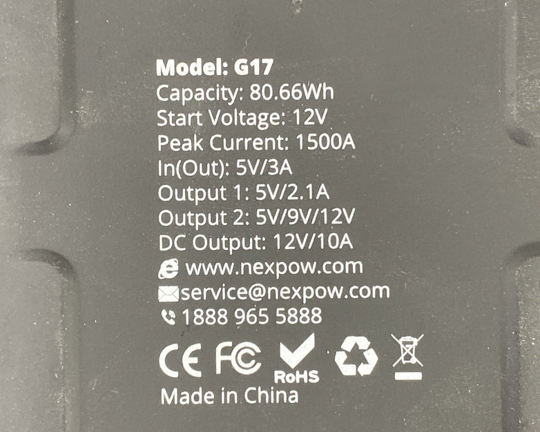 NexPow G17 1500 Jump Starter and Power Bank Power Tested