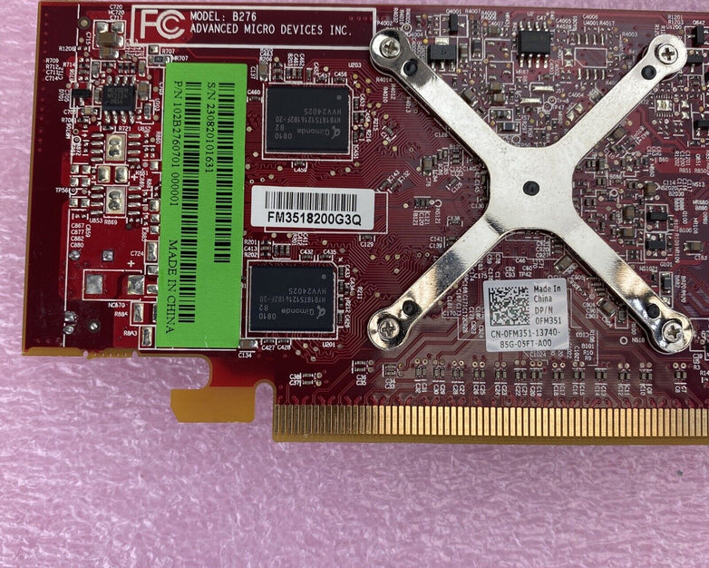 ATI Radeon HD2400XT 256MB PCIe DMS-59 Graphics Card GPU 0FM351 (Lot of 2)