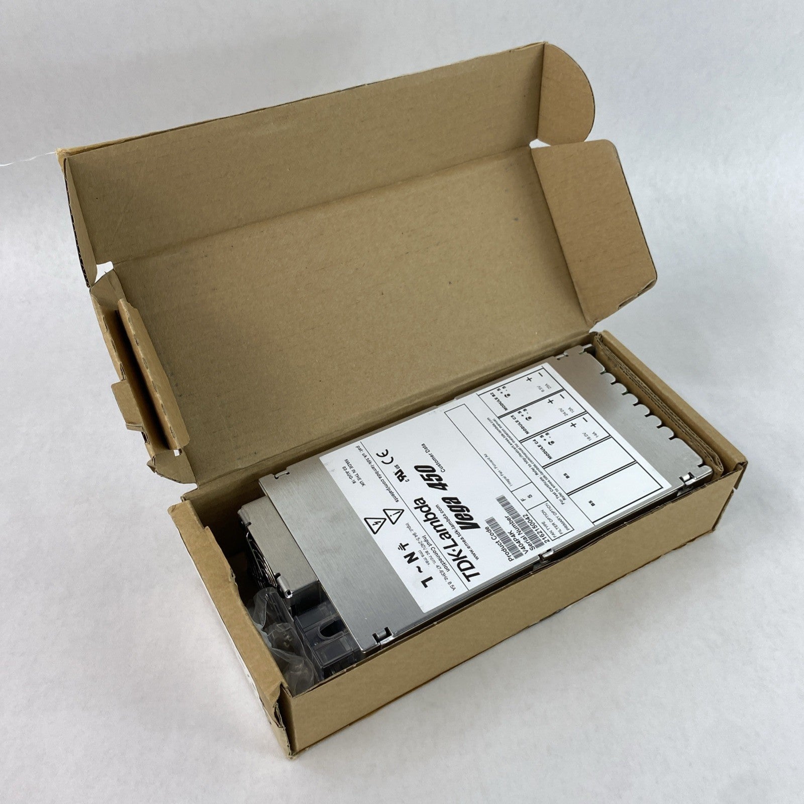 TDK-Lambda V404P4K Vega 450 450W Integral Fan Forward Air Power Supply 10101130