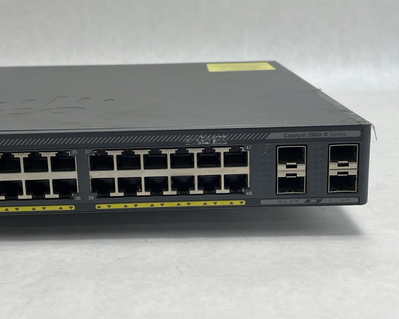 Cisco WS-C2960X-48FPS-L  V07 48 port GIG POE+ Switch Tested & Reset No Rack Ears