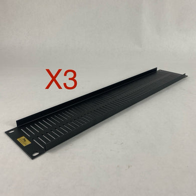 Middle Atlantic EVT2 2U 2 Space Vent Panel Lot of 3