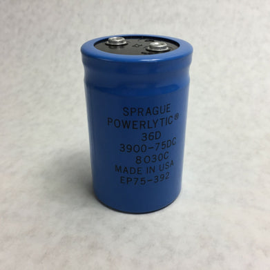 NOS Sprague Powerlytic 36D 3900-75DC EP75-392
