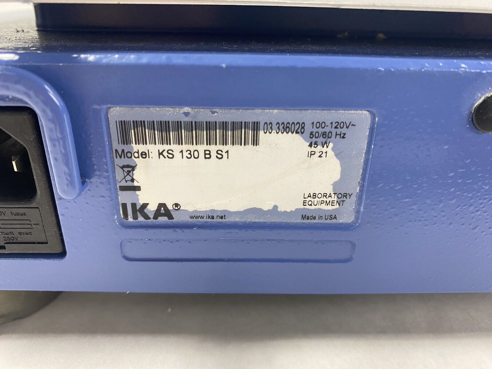 IKA KS 130 B S1 Low Profile Orbital Laboratory Shaker Power Tested No Power Cord