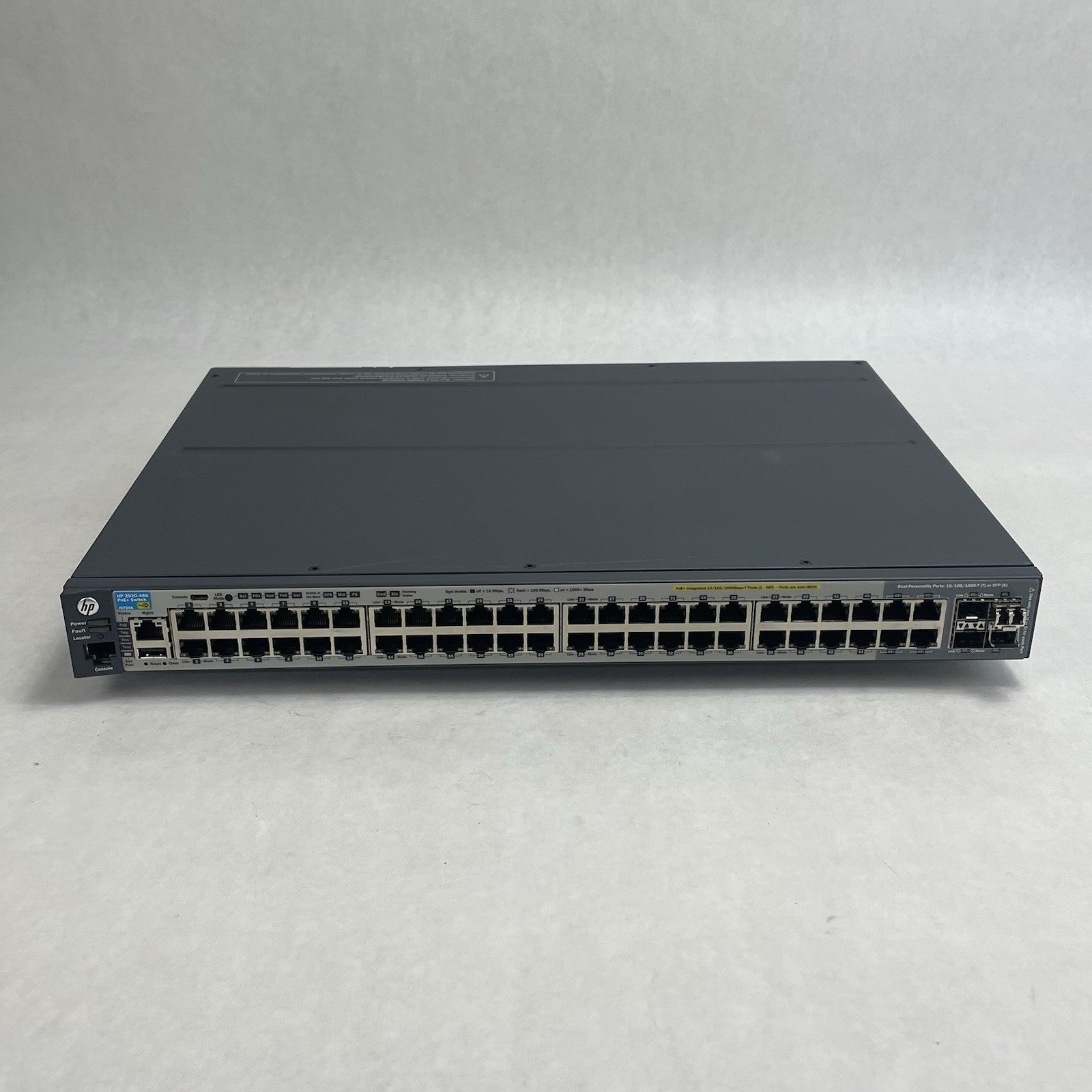 HP 2920-48G PoE+ Switch J9729A 48-Port With J9731A Network Switch No PS1